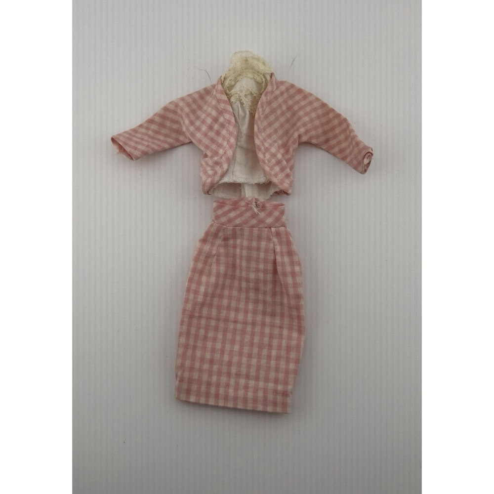 Vintage 1960's era Tressy Doll Clone Outfit Pink White Gingham Style